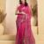 Magenta linen plain printed ready to wear saree