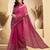 Magenta linen plain printed ready to wear saree