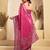 Magenta linen plain printed ready to wear saree