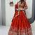 orange art_silk embroidered lehenga choli with dupatta