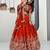 orange art_silk embroidered lehenga choli with dupatta