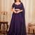 purple georgette plain lehenga choli with dupatta