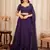 purple georgette plain lehenga choli with dupatta