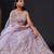 light-lavender satin embroidered lehenga choli with dupatta