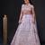 light-lavender satin embroidered lehenga choli with dupatta