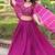 pink art_silk plain lehenga choli with dupatta