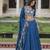 royal-blue art_silk embroidered lehenga choli with dupatta