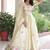 cream satin embroidered lehenga choli with dupatta