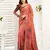 Coral linen floral printed ready to wear saree