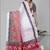 white white colour linen cotton digital print saree