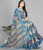 multicolour multicolour digital print saree