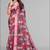 multicolour  linen floral digital print saree (multi)