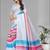 multicolour  linen cotton digital print saree