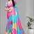 multicolour  linen  digital print saree (multi)