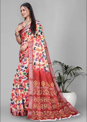 multicolour butterfly  digital saree 4