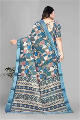 multicolour multicolour digital print saree 5