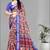 multicolour linen  digital print saree (multi)