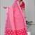 pink  linen cotton digital print saree (pink)