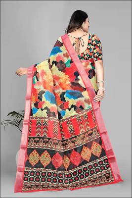 multicolour multicolour digital print saree 5