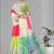 multicolour  linen  digital print saree