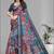 multicolour  linen digital print saree (multi)