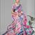 multicolour  linen floral digital print saree (multi)