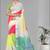 multicolour  linen  digital print saree