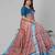 multicolour  linen cotton digital print saree