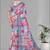 multicolour  linen floral digital print saree (multi)