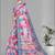 multicolour  linen floral digital print saree (multi)