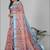 multicolour  linen cotton digital print saree