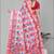 multicolour  linen cotton digital print saree (pink)