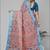 multicolour  linen cotton digital print saree