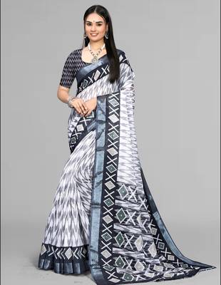 multicolour abstract digitalprint saree 3