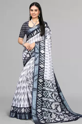 multicolour abstract digitalprint saree