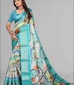 dola digital floral print saree