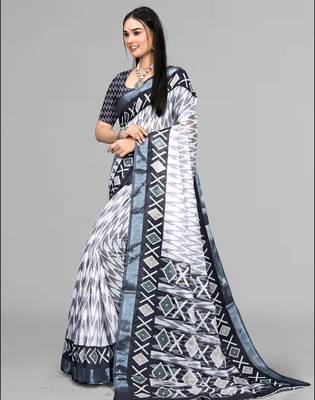 multicolour abstract digitalprint saree 4
