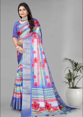 dola digital floral print saree 3