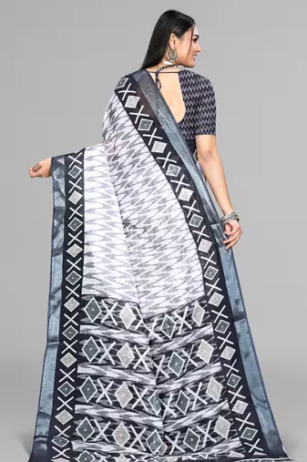 multicolour abstract digitalprint saree