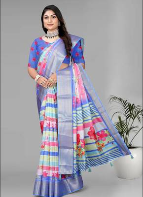 dola digital floral print saree 4