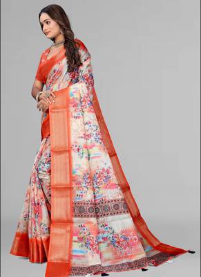 dola digital floral print saree 3