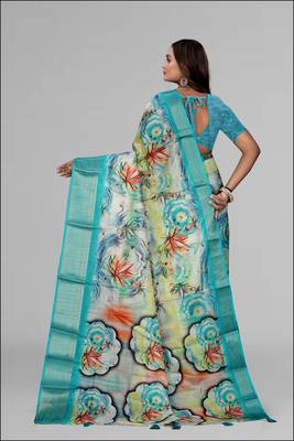 dola digital floral print saree 5
