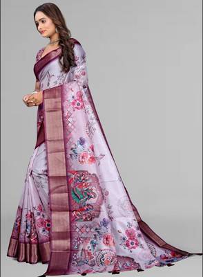 dola digital floral print saree 3