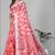 pink floral linen cotton digital print saree (pink)