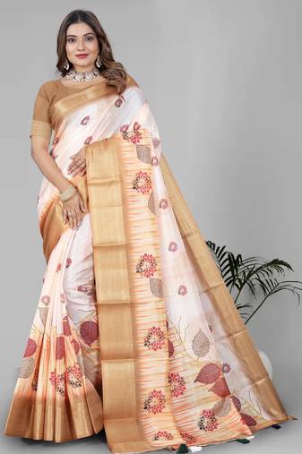 dola digital floral print saree