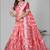 pink floral linen cotton digital print saree (pink)