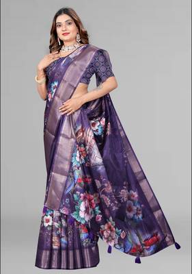 dola digital floral print saree 1