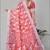 pink floral linen cotton digital print saree (pink)