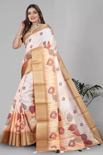 dola digital floral print saree