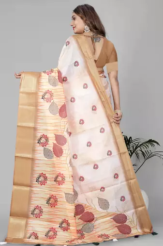 dola digital floral print saree